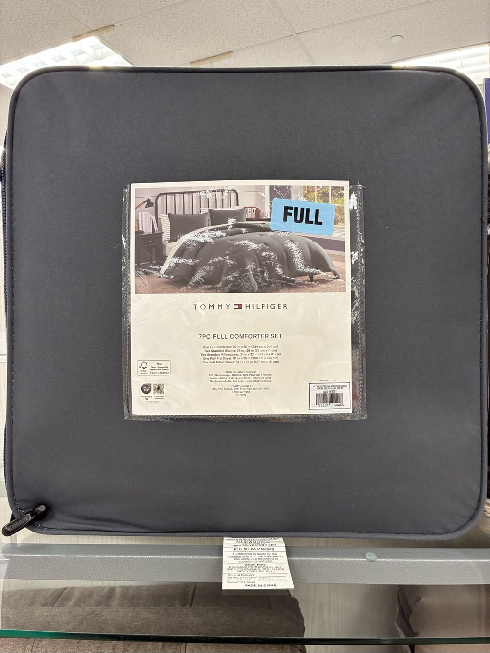 Tommy Hilfiger Charcoal Gray 7-Piece Full Comforter Set